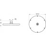 Набор встроенной душевой системы VITRA ORIGIN на 3 направления, матовый черный (верхняя лейка, излив, ручной душ, смеситель встроенный внешняя и внутренняя часть) A49284EXP